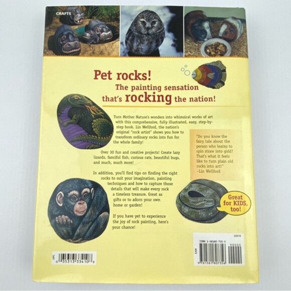 Painting Animals on Rocks by Lin Welford Hardcover Craft Book 2003 - Picture 2 of 12